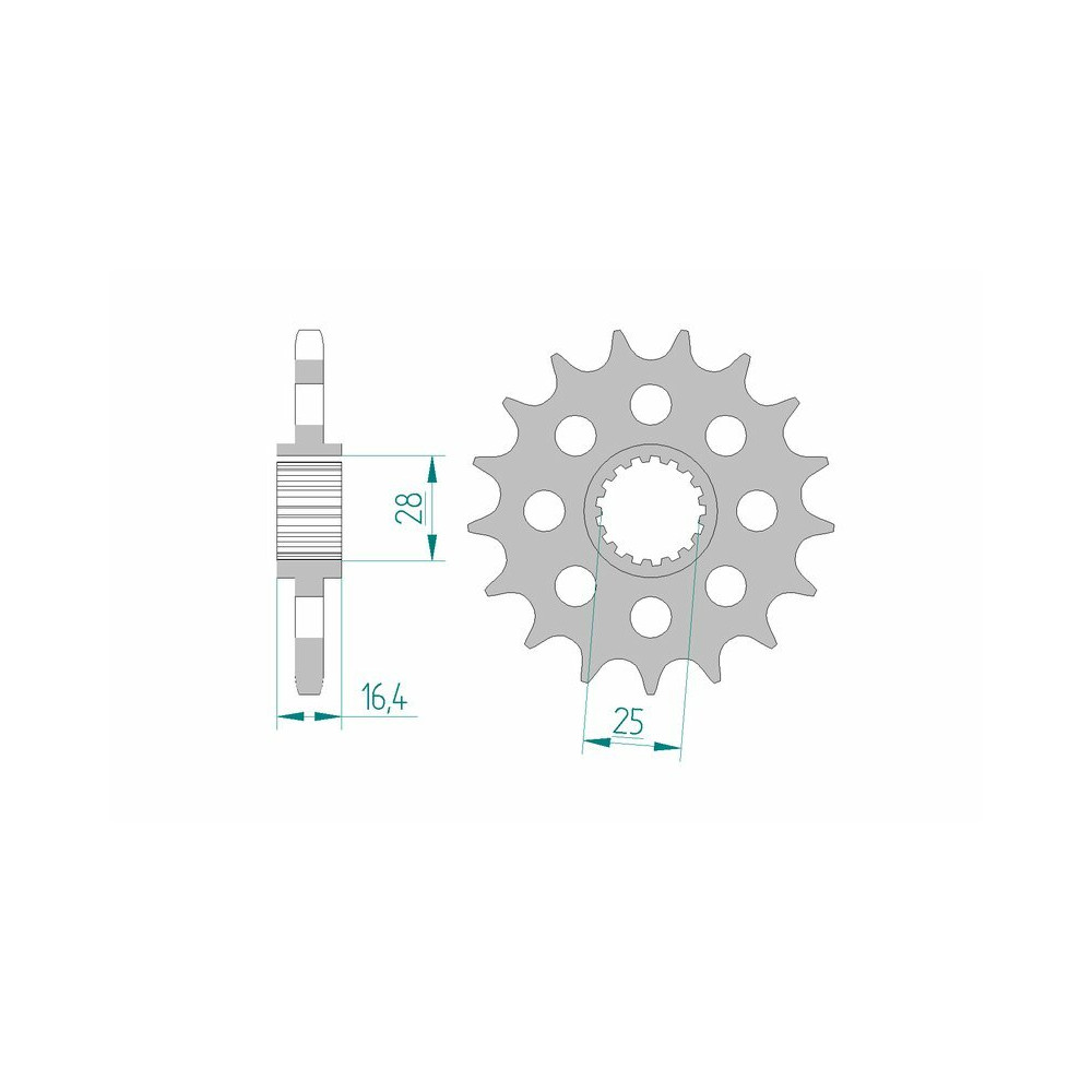 Pignon AFAM acier standard 61800 - 525