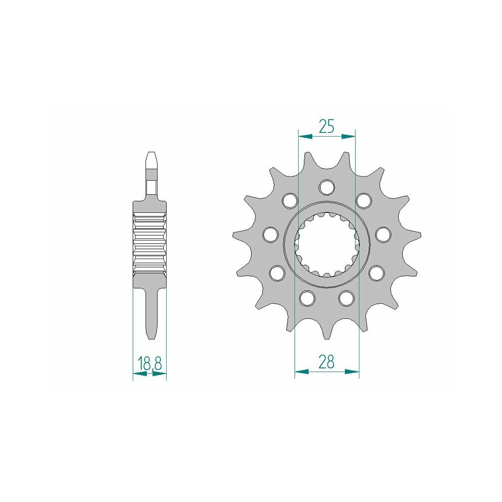 Pignon AFAM acier standard 61802 - 520