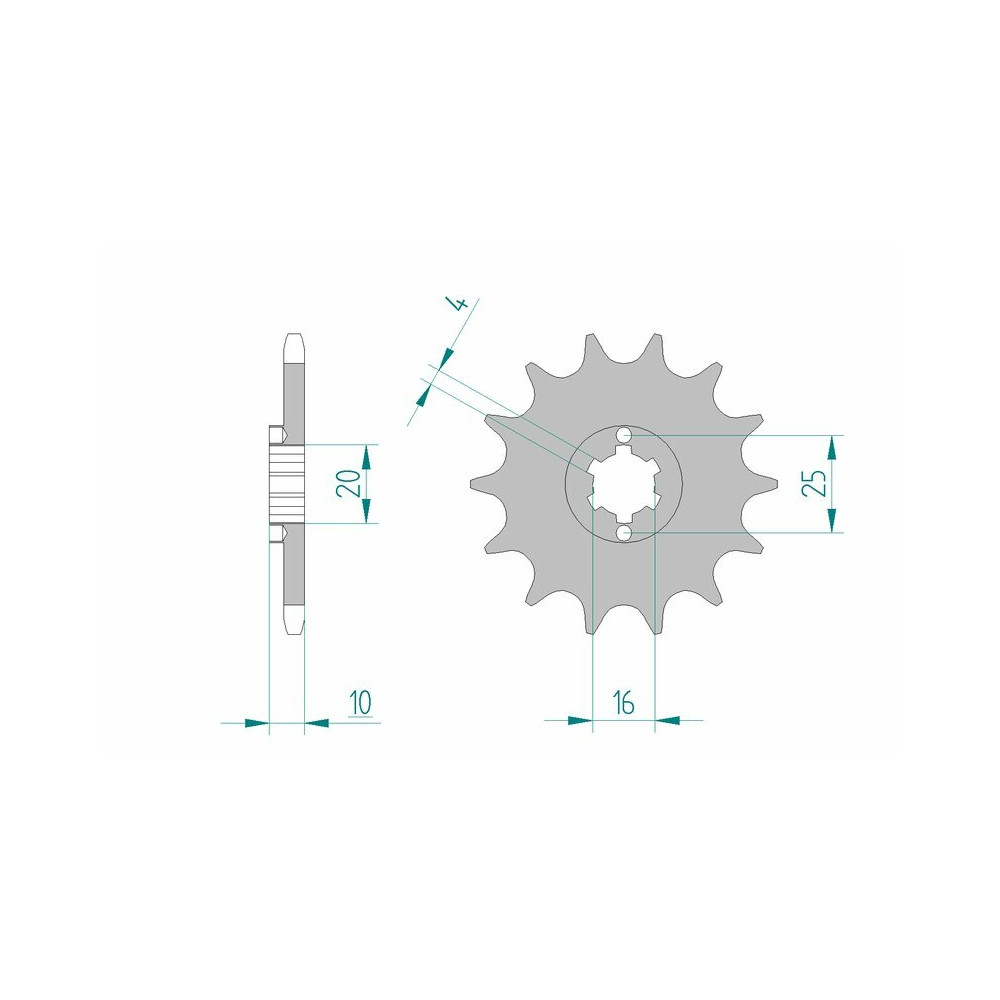 Pignon AFAM acier standard 64200 - 520