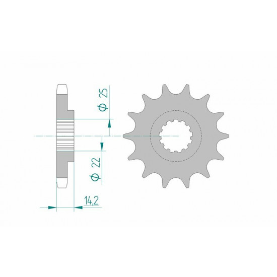 Pignon AFAM acier standard 22601 - 630