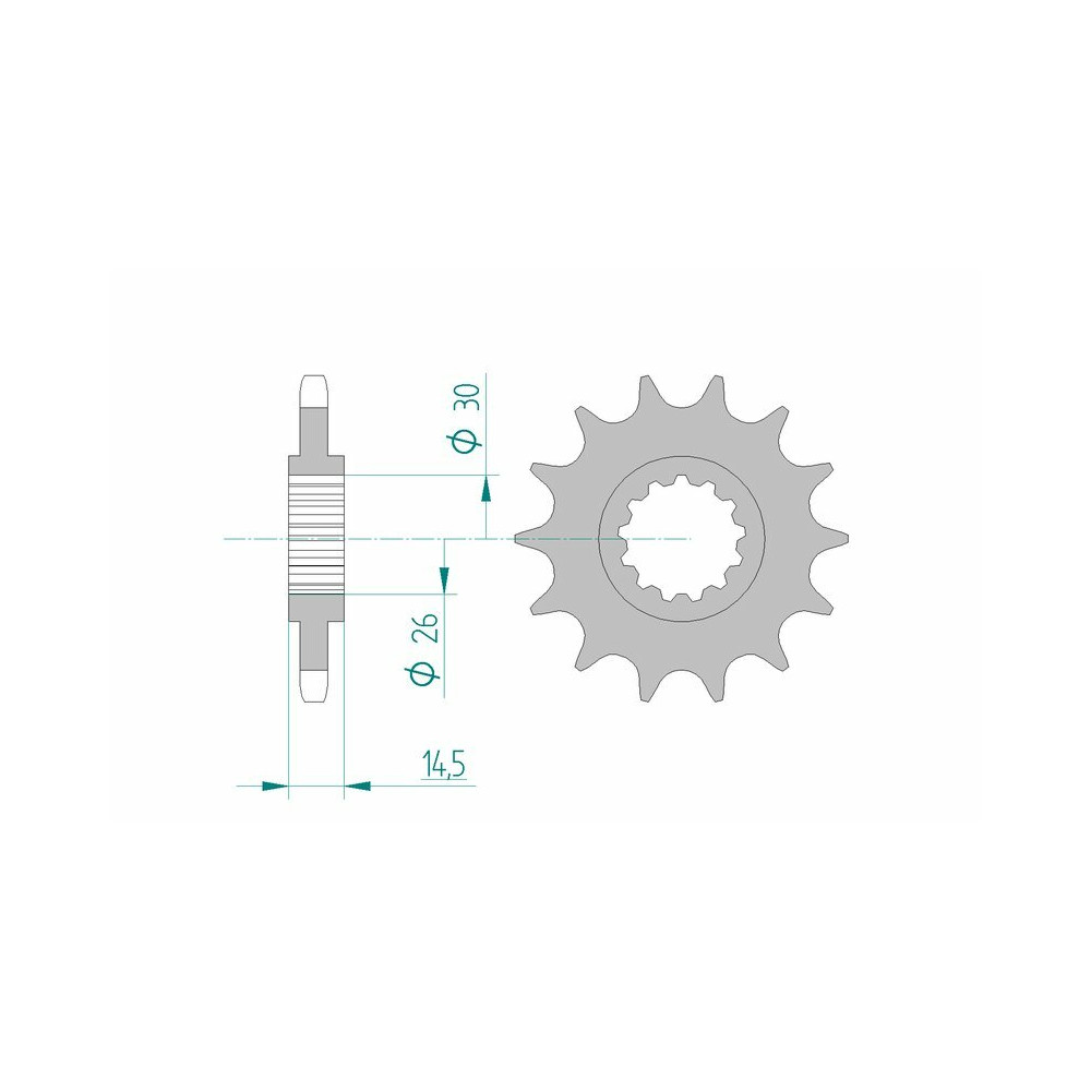 Pignon AFAM acier standard 20611 - 525