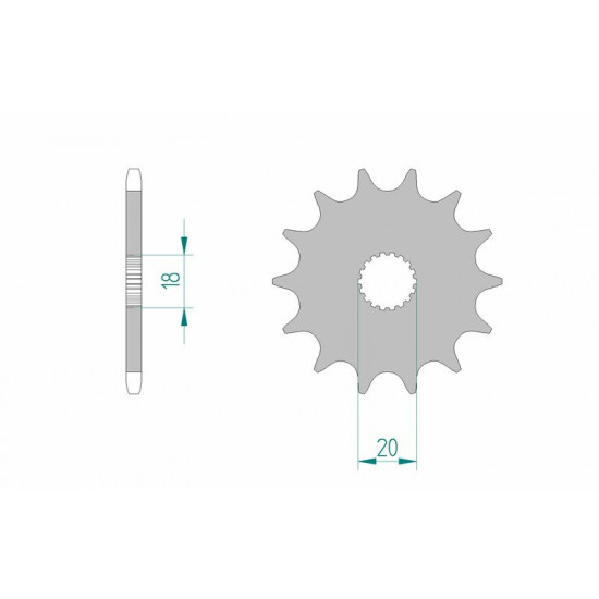 Pignon AFAM acier standard 61300 - 520