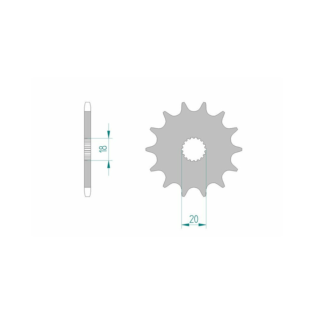 Pignon AFAM acier standard 61300 - 520