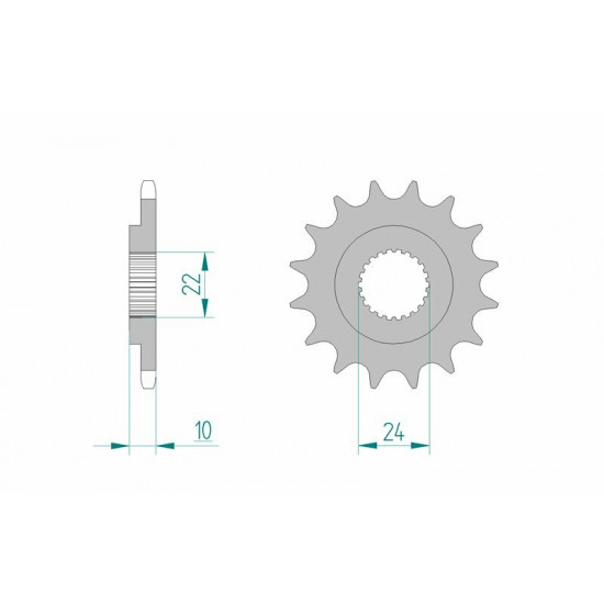 Pignon AFAM acier standard 61301 - 520