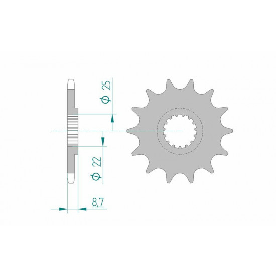 Pignon AFAM acier standard 73301 - 520