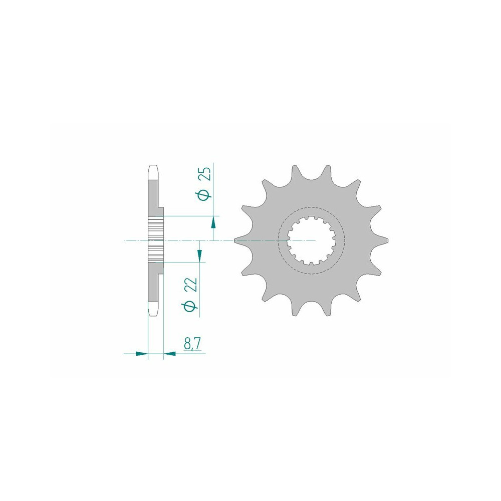 Pignon AFAM acier standard 73301 - 520