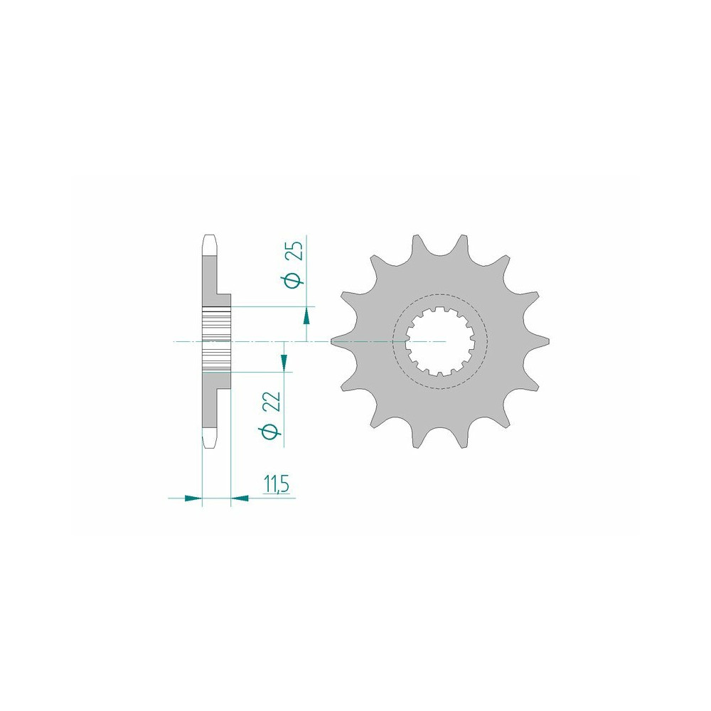 Pignon AFAM acier standard 73303 - 520