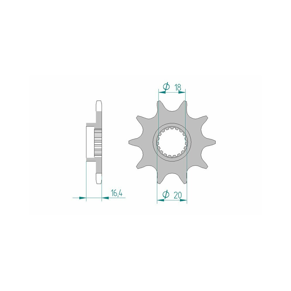 Pignon AFAM acier standard 79304 - 520