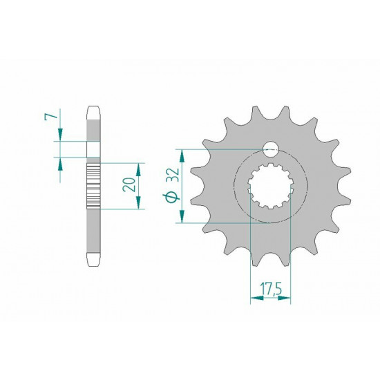 Pignon AFAM acier standard 85200 - 428