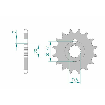 Pignon AFAM acier standard 85200 - 428