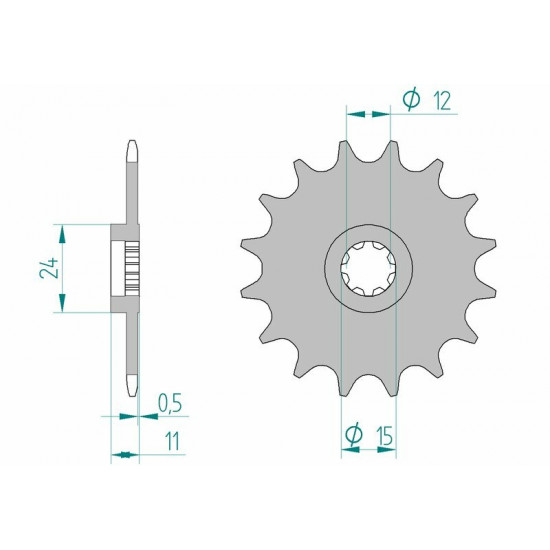 Pignon AFAM acier standard 94100 - 415