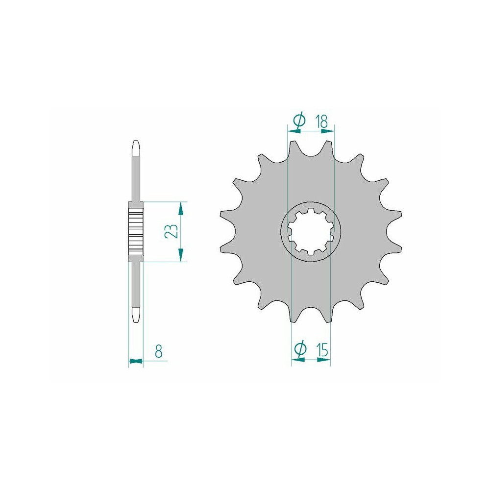 Pignon AFAM acier standard 94108 - 415