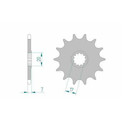 Pignon AFAM acier standard 94109 - 420