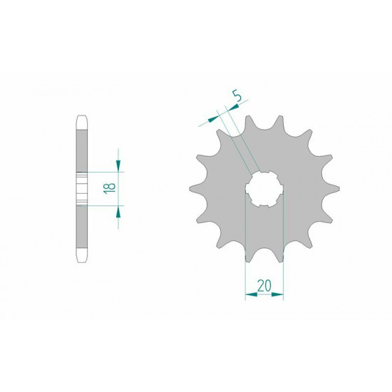 Pignon AFAM acier standard 94305 - 520