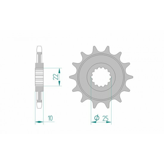 Pignon AFAM acier standard 94312 - 520