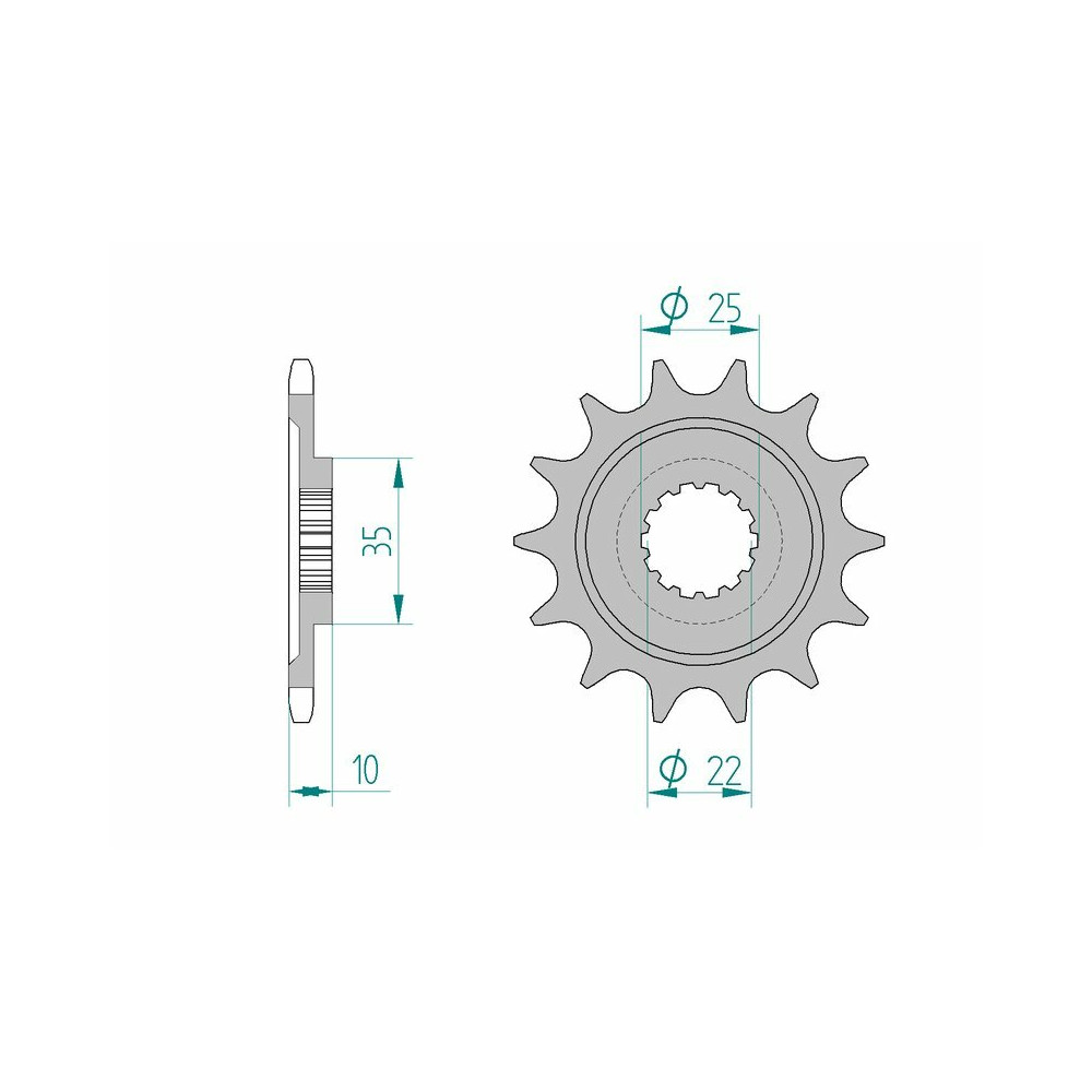 Pignon AFAM acier standard 94604 - 520