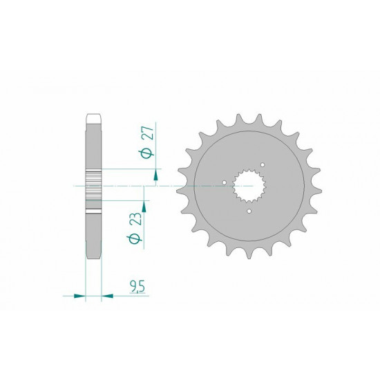 Pignon AFAM acier standard 94802 - 530