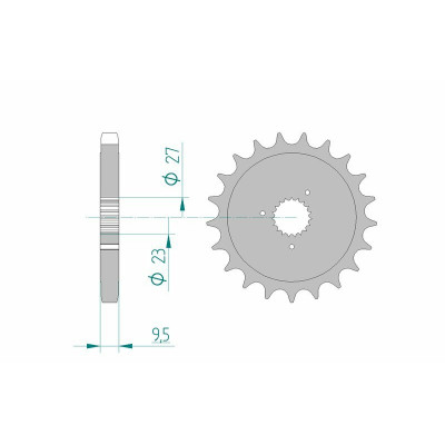 Pignon AFAM acier standard 94802 - 530