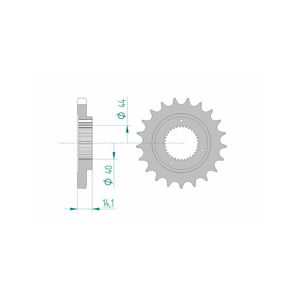 Pignon AFAM acier standard 94602 - 530