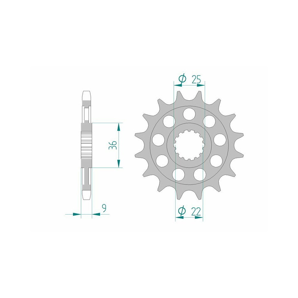 Pignon AFAM acier standard 94900 - 525