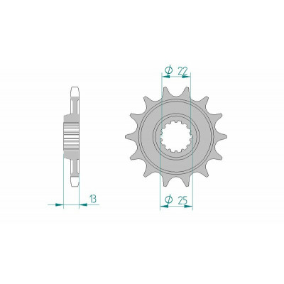 Pignon AFAM acier standard 94902 - 525