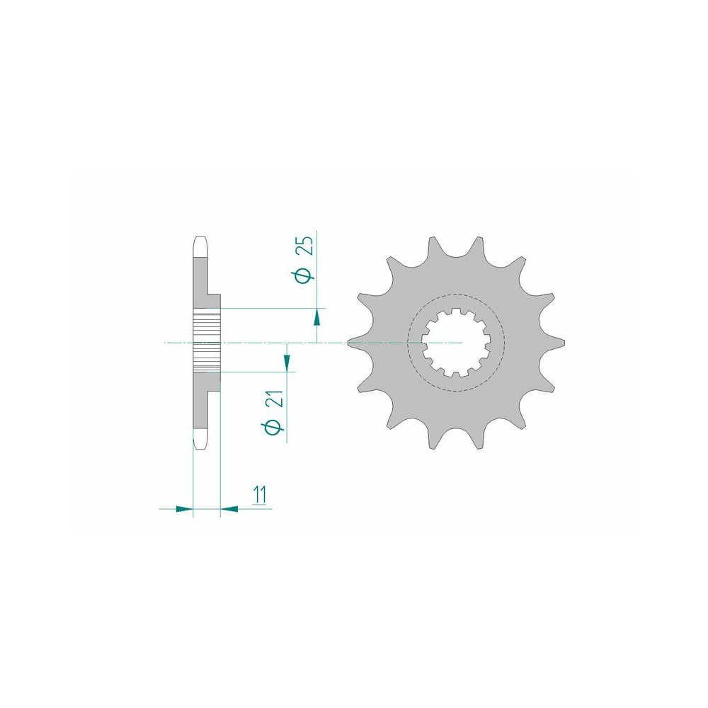 Pignon AFAM acier standard 64500 - 520