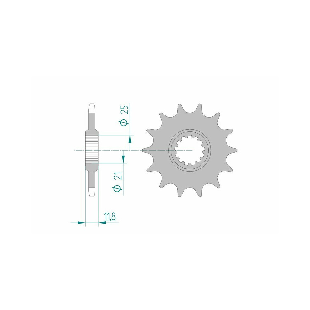 Pignon AFAM acier standard 64302 - 520