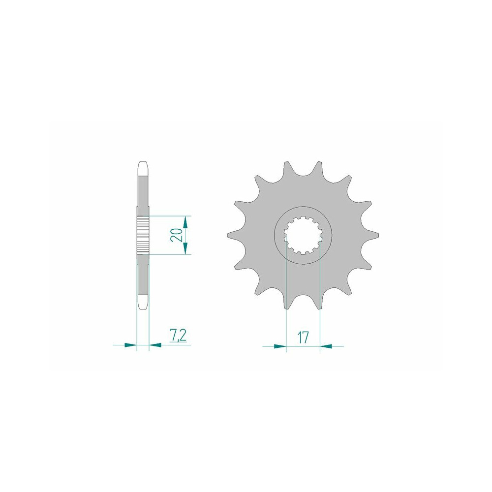 Pignon AFAM acier standard 73202 - 520