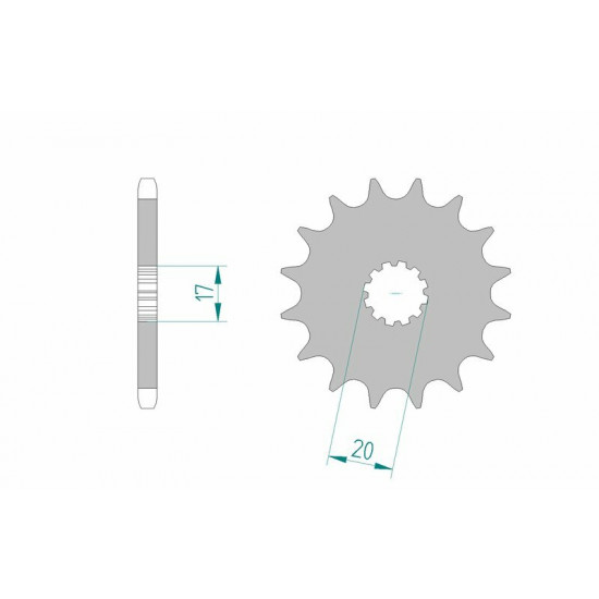 Pignon AFAM acier standard 94118 - 428