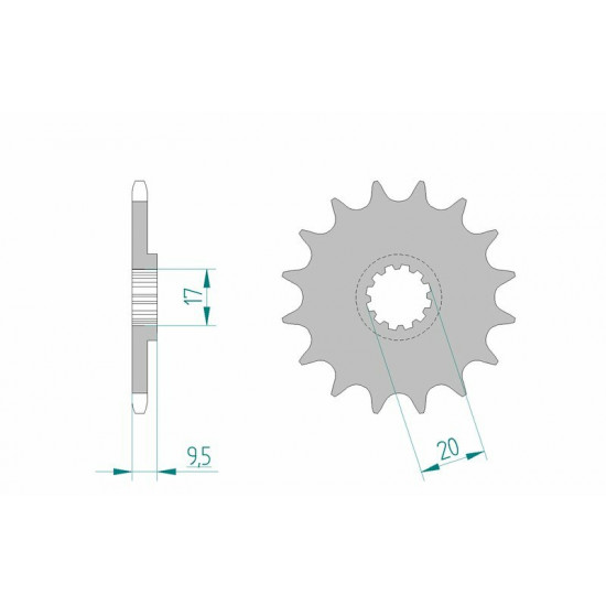 Pignon AFAM acier anti-boue 94120 - 420