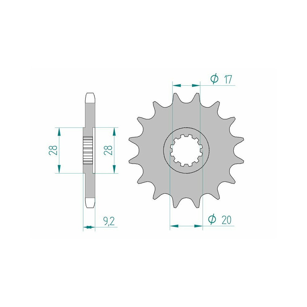 Pignon AFAM acier standard 94121 - 428