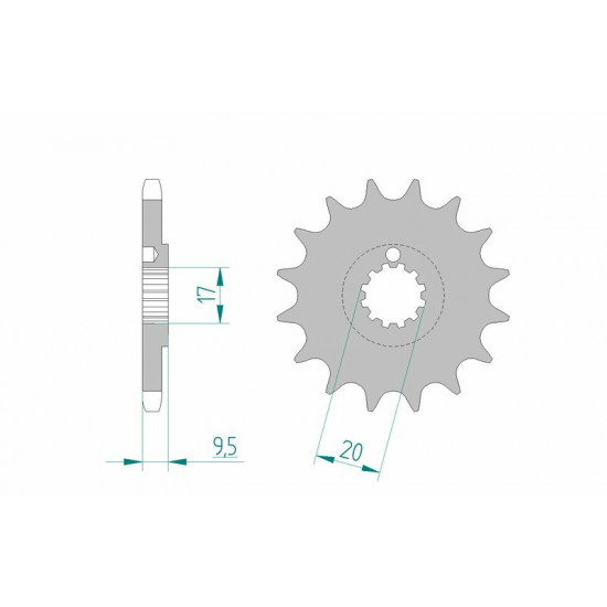 Pignon AFAM acier standard 94202 - 428