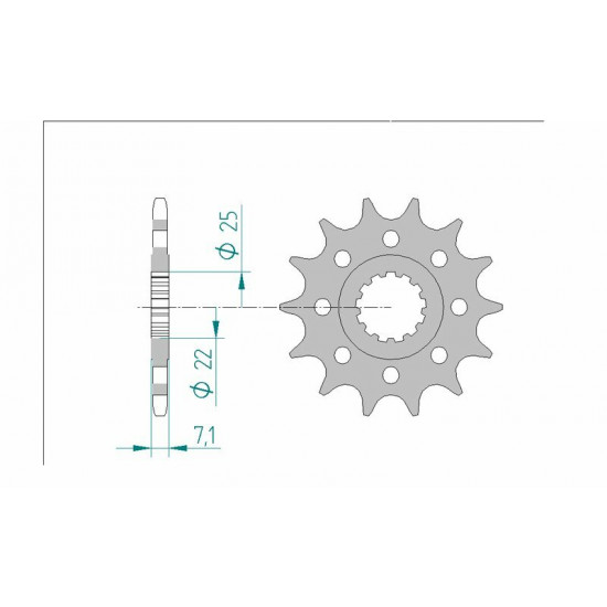 Pignon AFAM acier standard 24511 - 520