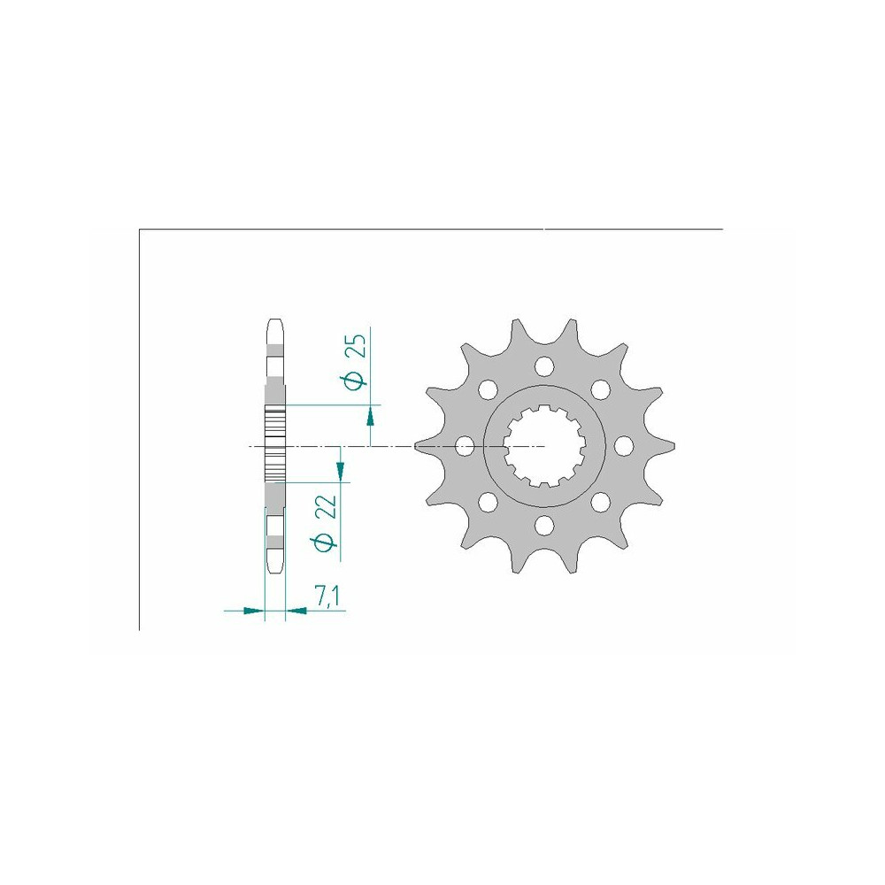 Pignon AFAM acier standard 24511 - 520