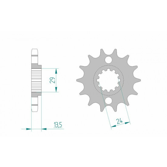 Pignon AFAM acier standard 24801 - 630