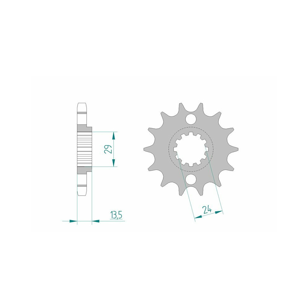 Pignon AFAM acier standard 24801 - 630