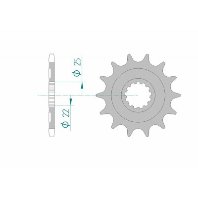 Pignon AFAM acier standard 27502 - 520