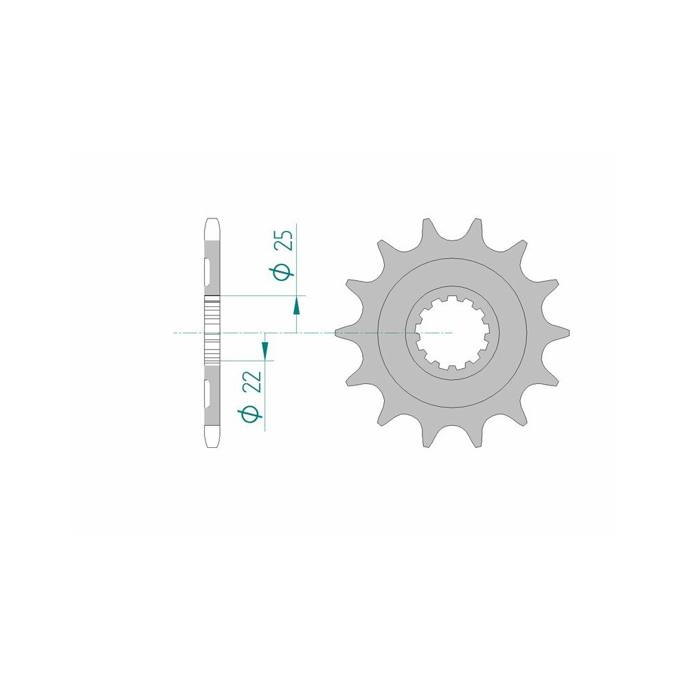 Pignon AFAM acier standard 27502 - 520