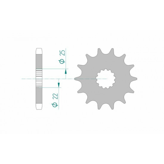 Pignon AFAM acier standard 28400 - 530