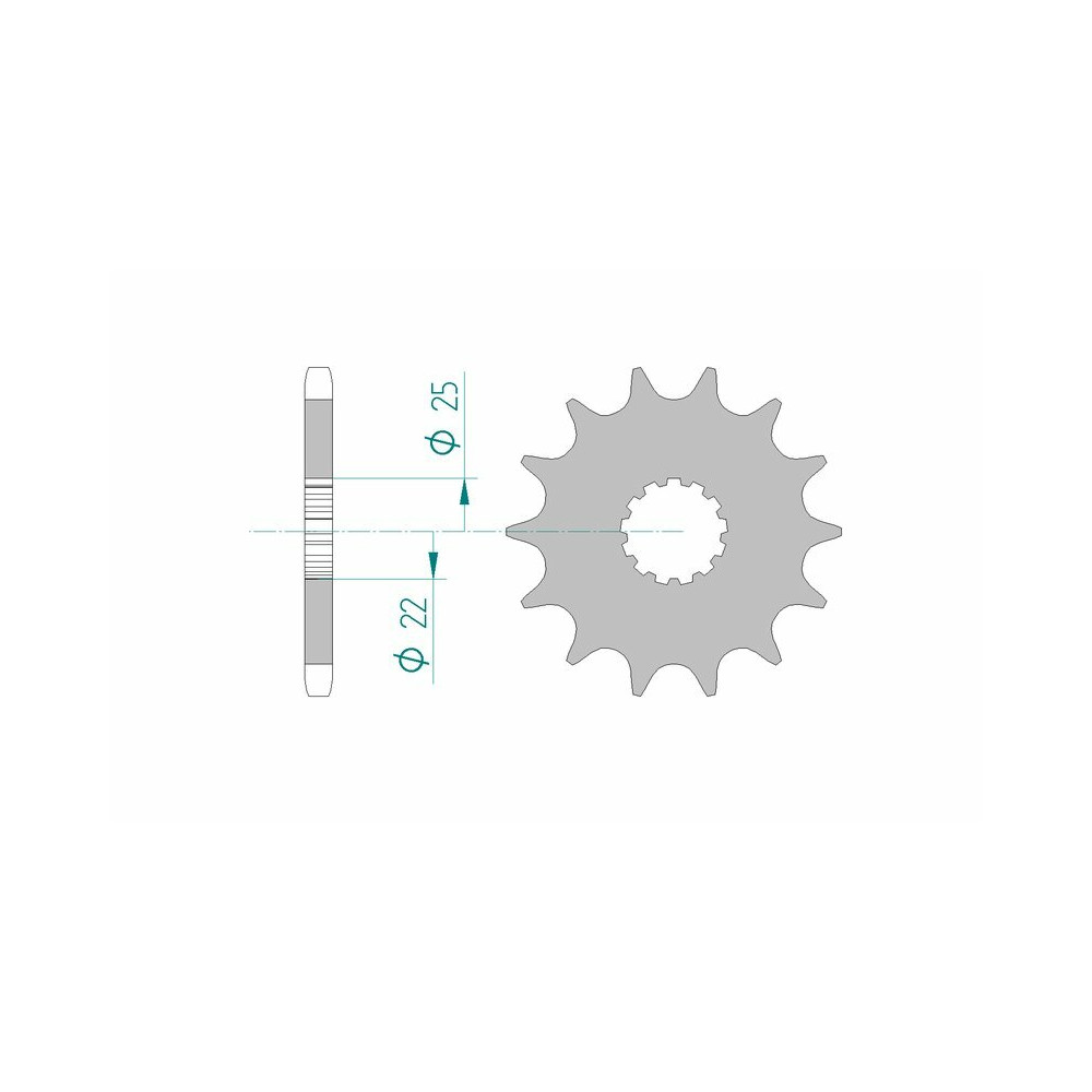 Pignon AFAM acier standard 28401 - 525