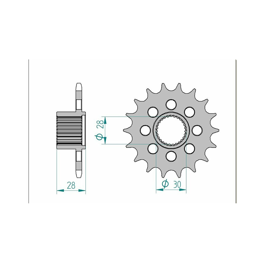 Pignon AFAM acier standard 37601 - 525