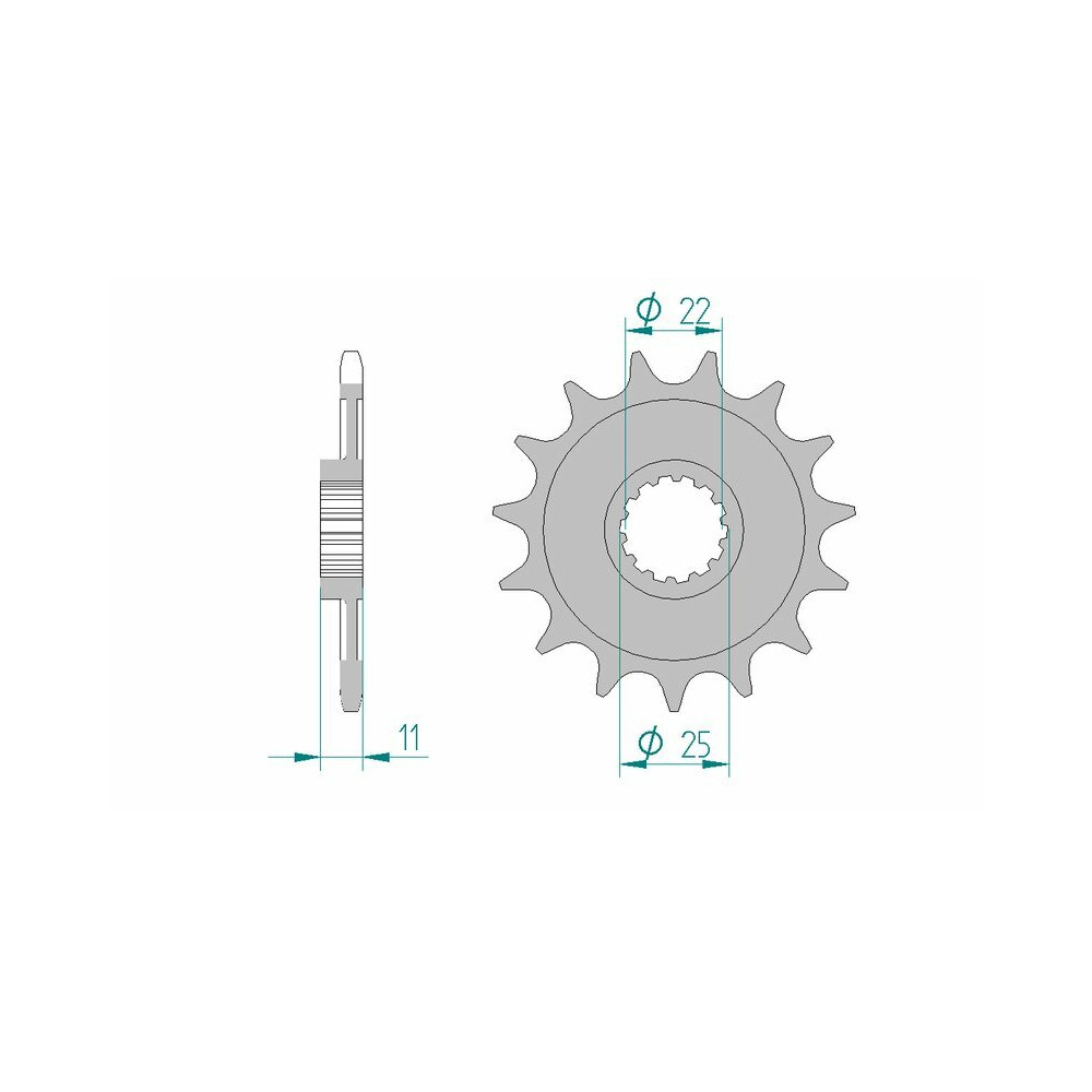 Pignon AFAM acier standard 37400 - 520