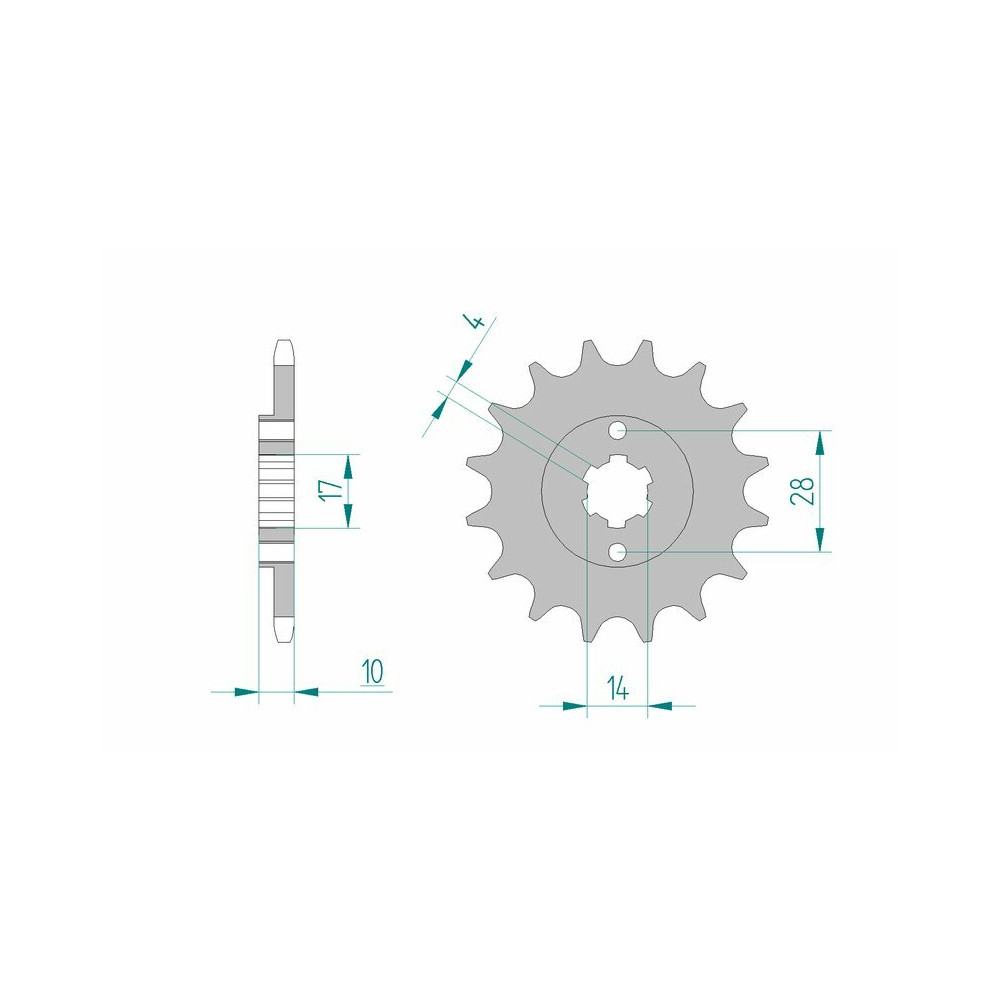 Pignon AFAM acier standard 49100 - 420