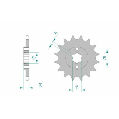 Pignon AFAM acier standard 49100 - 420