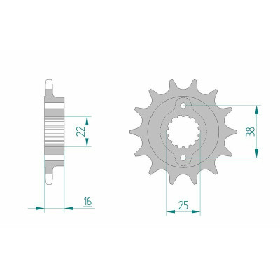 Pignon AFAM acier standard 52610 - 520