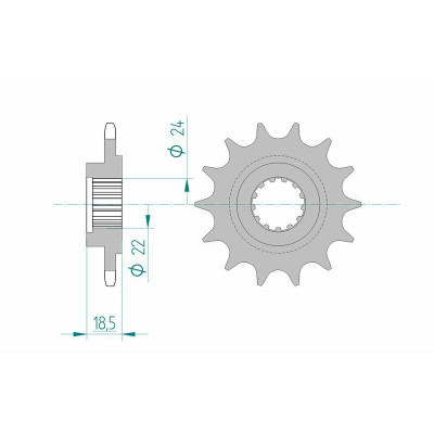 Pignon AFAM acier standard 24603 - 520