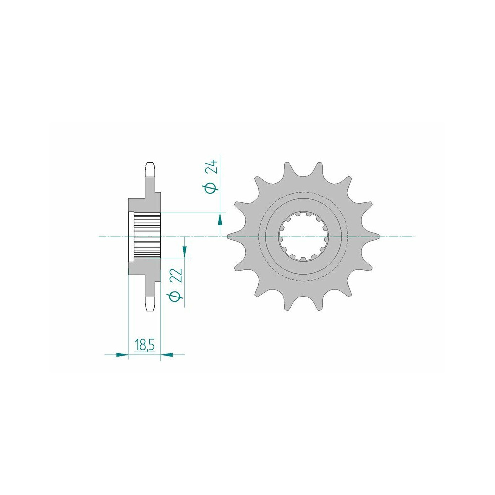 Pignon AFAM acier standard 24603 - 520