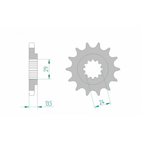 Pignon AFAM acier standard 24900 - 530