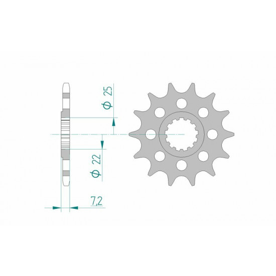 Pignon AFAM acier standard 28404 - 520