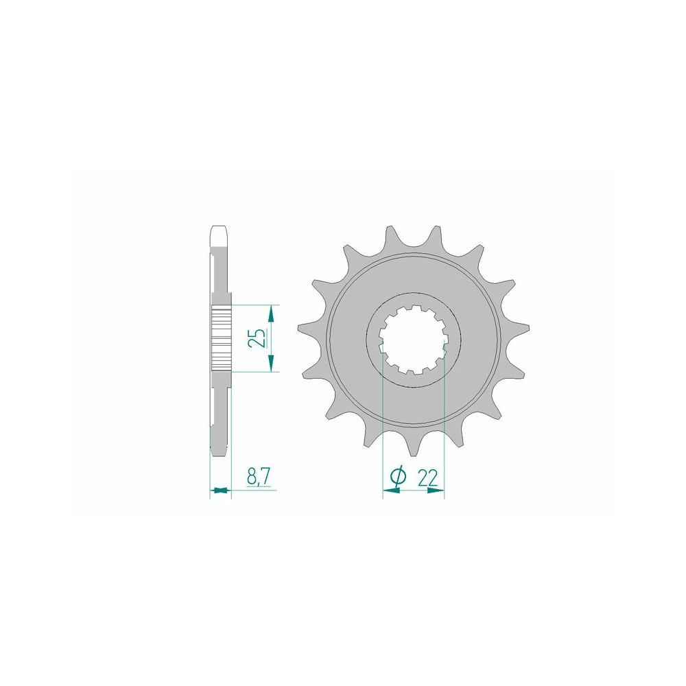 Pignon AFAM acier standard 28405 - 525